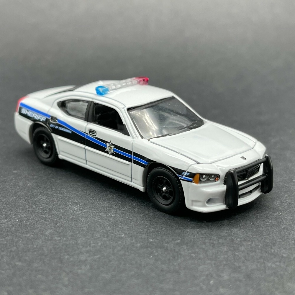 Greenlight Hot Pursuit 2008 '08 Dodge Charger Arapahoe Sheriff White 1/64 Loose